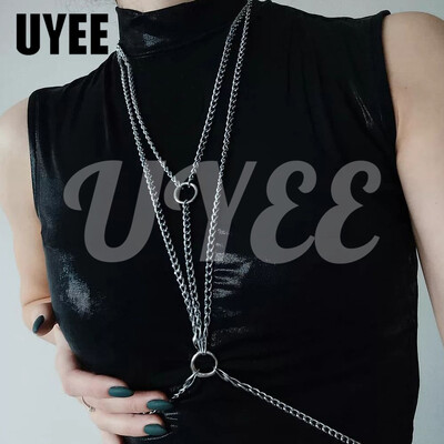 UYEE Sexy Body Chain Harness gótikus nyaklánc nőknek Belly Női Body Bind Fehérnemű Punk Kiegészítő Fesztivál Ékszer