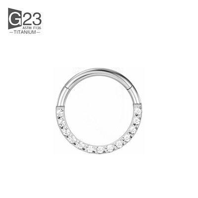14G/16G/18G titánové krúžky do nosa G23 s kĺbovým segmentom, náušnice s helixom, piercing do chrupavky a tragusu, septum, kliker.