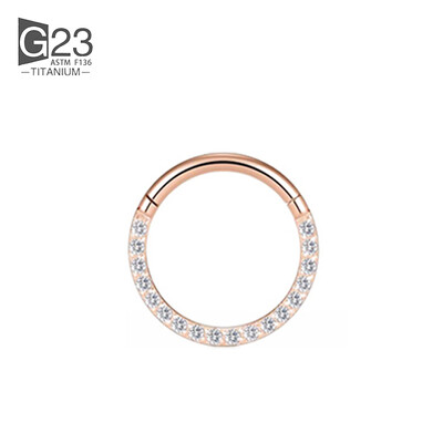 14G/16G/18G titánové krúžky do nosa G23 s kĺbovým segmentom, náušnice s helixom, piercing do chrupavky a tragusu, septum, kliker.