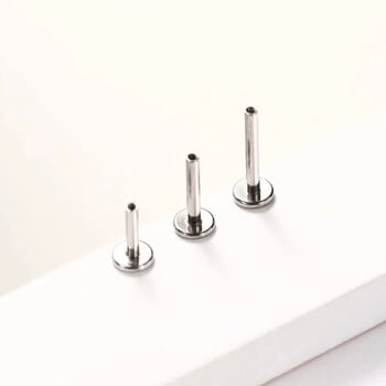 10PCS G23 Titanium Labret 16G 18G 4/14mm Rod Internal Thread Plug Septum Ear Lips Nose Piercing Tragus Body Jewelry αξεσουάρ