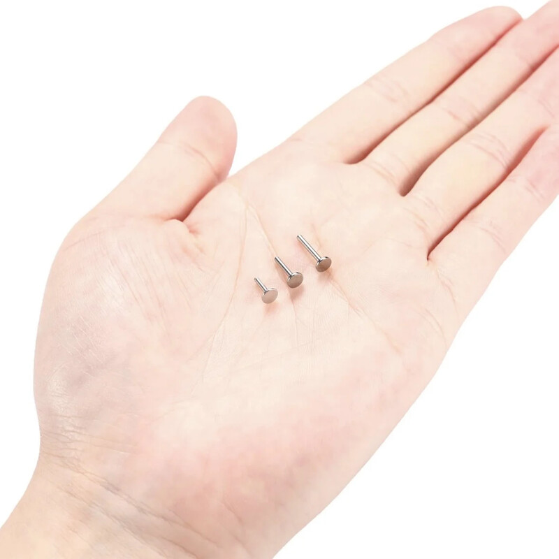10 ks G23 titánové labret 16G 18G 4/14mm tyč s vnútorným závitom, septum, ušné pery, piercing do nosa, tragus, doplnky do tela, šperky