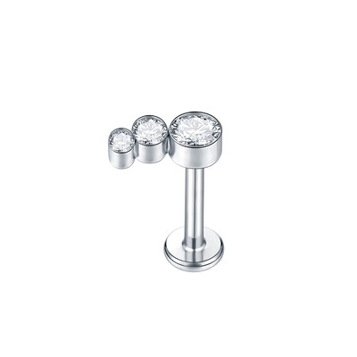 1 gab. Titāna cirkons Labret pīrsingi lūpu gredzeni zelta krāsā CZ skrimslis spirāle daivas gliemežnīcas auskaru pīrsingi sieviešu rotaslietas 16G