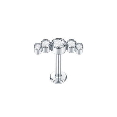 1 gab. Titāna cirkons Labret pīrsingi lūpu gredzeni zelta krāsā CZ skrimslis spirāle daivas gliemežnīcas auskaru pīrsingi sieviešu rotaslietas 16G