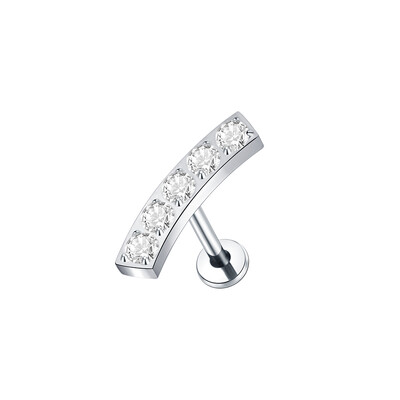 1 gab. Titāna cirkons Labret pīrsingi lūpu gredzeni zelta krāsā CZ skrimslis spirāle daivas gliemežnīcas auskaru pīrsingi sieviešu rotaslietas 16G