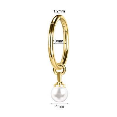 Piercing do pupka z nehrdzavejúcej ocele so zirkónom, zlatý 16G, piercing do tela, kruhový, so zirkónom.