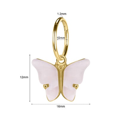 Piercing do pupka z nehrdzavejúcej ocele so zirkónom, zlatý 16G, piercing do tela, kruhový, so zirkónom.