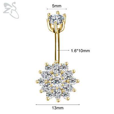 Piercing do pupka z nehrdzavejúcej ocele 14G zlatej farby s hadím srdcom a lesklým CZ krištáľom v tvare motýľa.