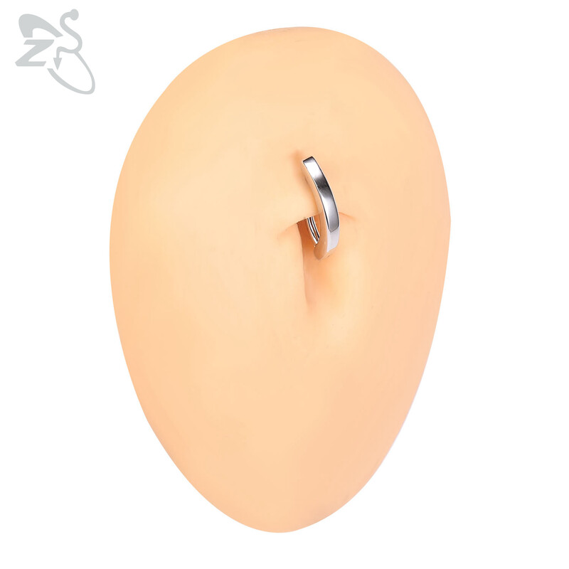 ZS 1 buc Culoarea aurului 14K 925 argint piercing buric pentru femei minimalist inele buric inel buric piercing vara plaja corp