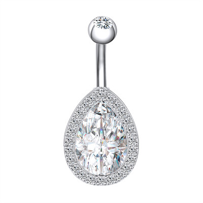 Piercing do pupka z nehrdzavejúcej ocele, 14g, visiace prstene do brucha pre ženy, opál, pozlátené ružovým zlatom