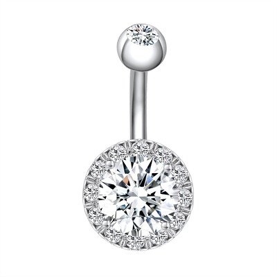 Piercing do pupka z nehrdzavejúcej ocele, 14g, visiace prstene do brucha pre ženy, opál, pozlátené ružovým zlatom