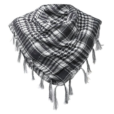 Téli sál kockás Hidzsáb Bandana túrasálak Arab Taktikai Elegáns Női Kendő Shemagh Világos Bojt Férfi 100X100cm