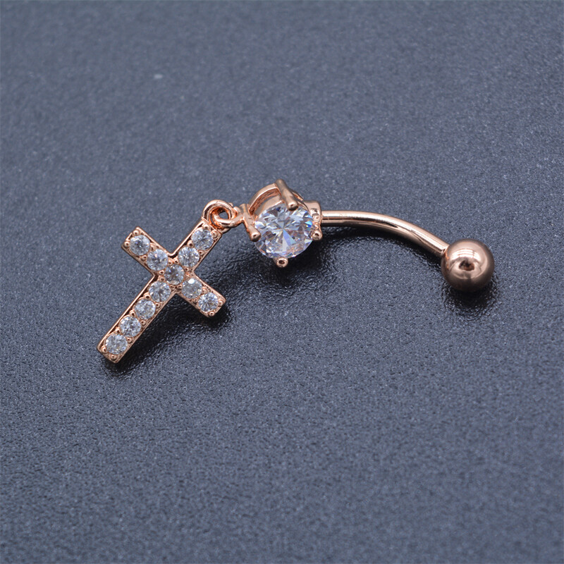 Kryžminis bambos auskaras Bohemiški papuošalai Rožinis aukso spalvos bambos žiedas Chirurginis plieninis auskarų vėrimas moteriai Seksualūs paplūdimio aksesuarai