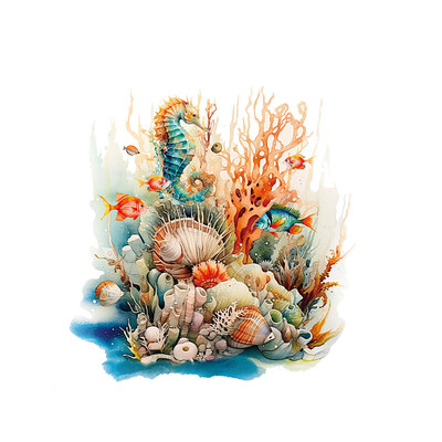 T743#Underwater World Sticker de perete Baie WC Decor Living Dulap Decor Home Decor Decals Înfrumusețează Mural autoadeziv