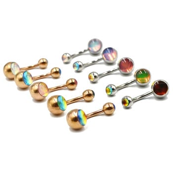 5 ΤΕΜ. Flicker Bling Glitter Opal Belly Αφαλό Δαχτυλίδι Αφαλός Piercing ατσάλι Χρυσό Χρώμα Ombligo Body Piercing Jewelry