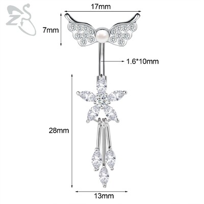 Piercing do pupka z nehrdzavejúcej ocele s motýľom a srdcom, 14G, ružovo-zlatý, s motýľom a srdcom, piercing do pupka.