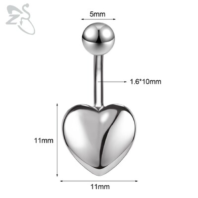 Piercing do pupka z nehrdzavejúcej ocele s motýľom a srdcom, 14G, ružovo-zlatý, s motýľom a srdcom, piercing do pupka.