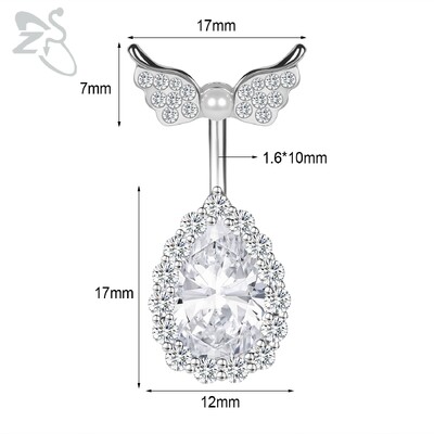 Piercing do pupka z nehrdzavejúcej ocele s motýľom a srdcom, 14G, ružovo-zlatý, s motýľom a srdcom, piercing do pupka.