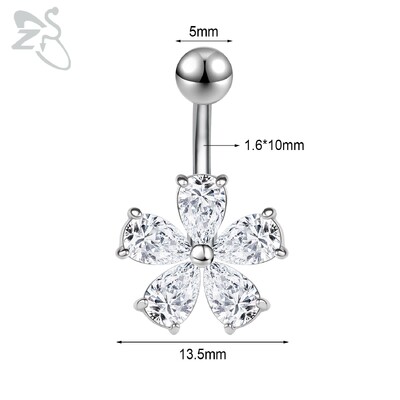Piercing do pupka z nehrdzavejúcej ocele s motýľom a srdcom, 14G, ružovo-zlatý, s motýľom a srdcom, piercing do pupka.