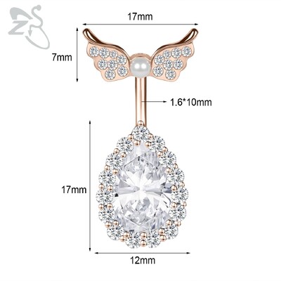 Piercing do pupka z nehrdzavejúcej ocele s motýľom a srdcom, 14G, ružovo-zlatý, s motýľom a srdcom, piercing do pupka.