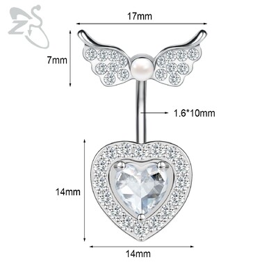 Piercing do pupka z nehrdzavejúcej ocele s motýľom a srdcom, 14G, ružovo-zlatý, s motýľom a srdcom, piercing do pupka.