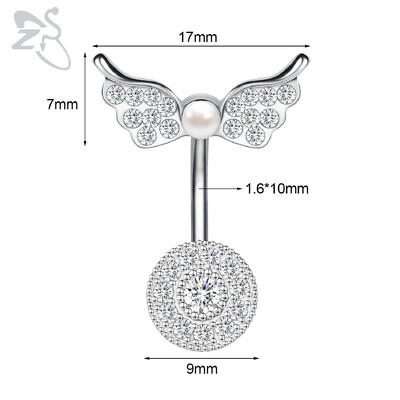 Piercing do pupka z nehrdzavejúcej ocele s motýľom a srdcom, 14G, ružovo-zlatý, s motýľom a srdcom, piercing do pupka.