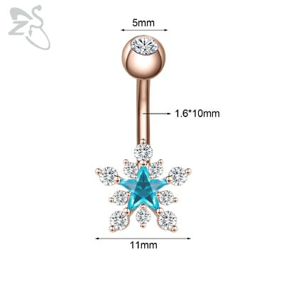 Piercing do pupka z nehrdzavejúcej ocele s motýľom a srdcom, 14G, ružovo-zlatý, s motýľom a srdcom, piercing do pupka.