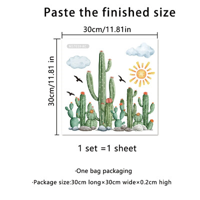 Zelene biljke kaktusa Zidne naljepnice za kupaonicu Dekoracija WC-a Umjetnička dekoracija WC daske Naljepnica za dekoraciju kupaonice za uređenje doma