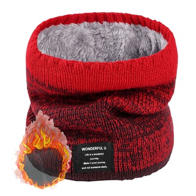 Unisex eșarfă caldă tricotată iarna toamnă inel femei bandană eșarfă solidă fleece bărbați bandă pentru gât eșarf șal mască de schi glugă pentru biciclete