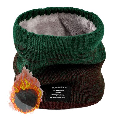 Unisex eșarfă caldă tricotată iarna toamnă inel femei bandană eșarfă solidă fleece bărbați bandă pentru gât eșarf șal mască de schi glugă pentru biciclete