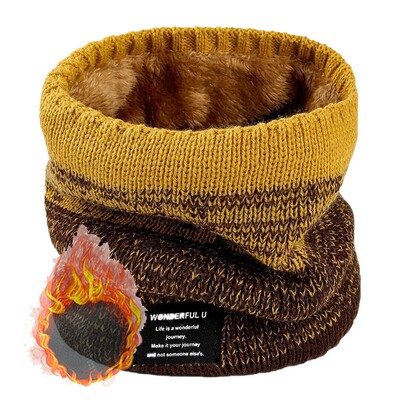 Unisex eșarfă caldă tricotată iarna toamnă inel femei bandană eșarfă solidă fleece bărbați bandă pentru gât eșarf șal mască de schi glugă pentru biciclete