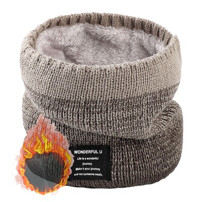 Unisex eșarfă caldă tricotată iarna toamnă inel femei bandană eșarfă solidă fleece bărbați bandă pentru gât eșarf șal mască de schi glugă pentru biciclete