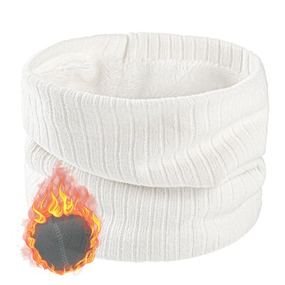 Unisex eșarfă caldă tricotată iarna toamnă inel femei bandană eșarfă solidă fleece bărbați bandă pentru gât eșarf șal mască de schi glugă pentru biciclete