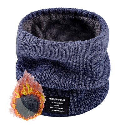 Unisex eșarfă caldă tricotată iarna toamnă inel femei bandană eșarfă solidă fleece bărbați bandă pentru gât eșarf șal mască de schi glugă pentru biciclete