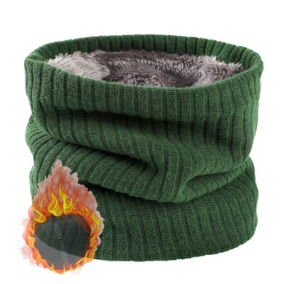 Unisex eșarfă caldă tricotată iarna toamnă inel femei bandană eșarfă solidă fleece bărbați bandă pentru gât eșarf șal mască de schi glugă pentru biciclete