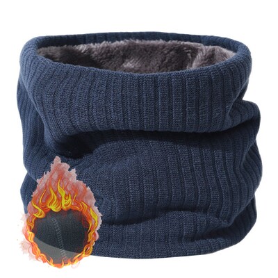 Unisex eșarfă caldă tricotată iarna toamnă inel femei bandană eșarfă solidă fleece bărbați bandă pentru gât eșarf șal mască de schi glugă pentru biciclete