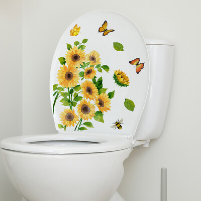 1 db zöld növényi levelek WC matrica WC öntapadó festmények eltávolítható fürdőszoba matrica dekoratív szoba dekor falmatricák