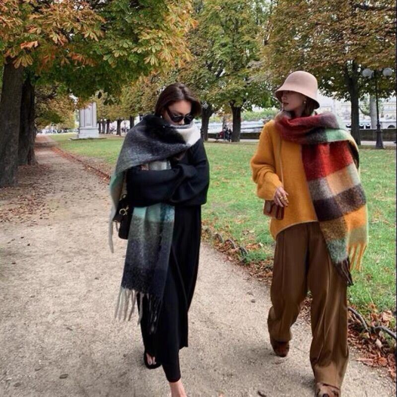 NOVI Luksuzni zimski debeli topli šal Ženski šal od kašmira i omoti Pašmina rubac Bufanda Ženski dugi tessel Echarpe 2023.