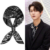 Šalikas Vyriškas šilkas skara kaklaraištis maža juostelė kišeninė kvadratinė iškirptė Šalikas dirbtinis šilkas mažas kvadratinis rankšluostis berniukui