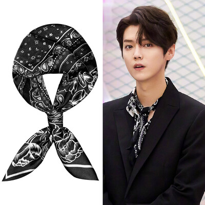 Šalikas Vyriškas šilkas skara kaklaraištis maža juostelė kišeninė kvadratinė iškirptė Šalikas dirbtinis šilkas mažas kvadratinis rankšluostis berniukui