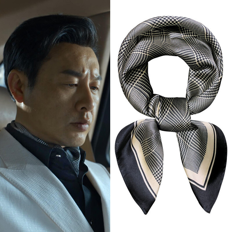 Šalikas Vyriškas šilkas skara kaklaraištis maža juostelė kišeninė kvadratinė iškirptė Šalikas dirbtinis šilkas mažas kvadratinis rankšluostis berniukui