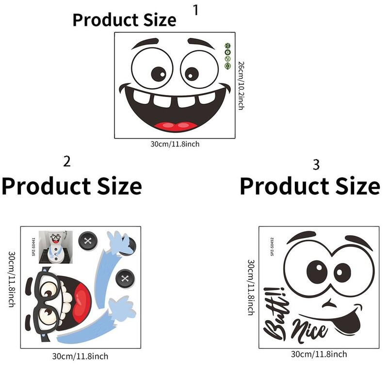 Mosolygó arcú WC matrica dekoratív WC öntapadós matrica aranyos fürdőszoba PVC dekoratív falmatrica öntapadós