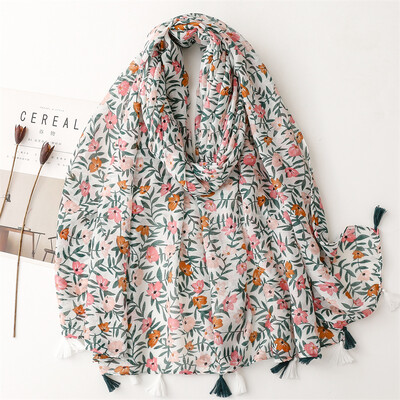 Eșarfă din bumbac de marcă de lux pentru femei, șaluri mari, design hijab, imprimeu echarpe, eșarfe cu ciucuri, damă, fură de plajă, tobe de eșapament, pareo