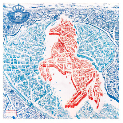 POBING Kézi tekercselt szálas selyem sál női három zsiráf négyzet alakú sál Echarpes Foulards női pakolás bandana hidzsáb 90 cm