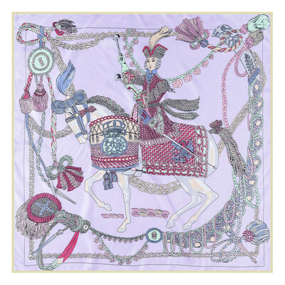 POBING Kézi tekercselt szálas selyem sál női három zsiráf négyzet alakú sál Echarpes Foulards női pakolás bandana hidzsáb 90 cm