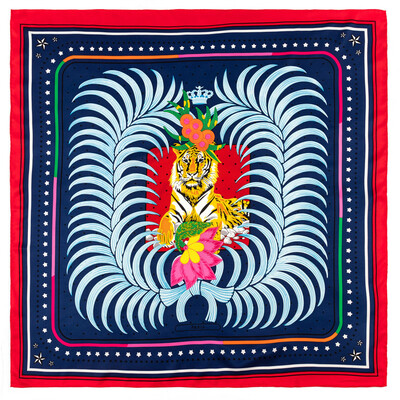 POBING Kézi tekercselt szálas selyem sál női három zsiráf négyzet alakú sál Echarpes Foulards női pakolás bandana hidzsáb 90 cm