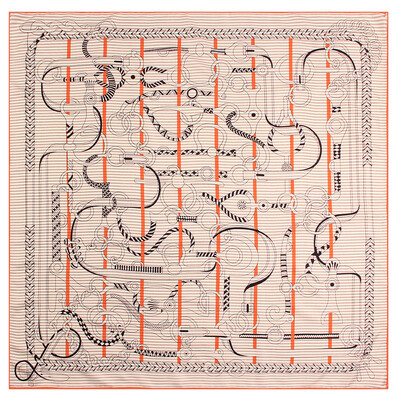 POBING Kézi tekercselt szálas selyem sál női három zsiráf négyzet alakú sál Echarpes Foulards női pakolás bandana hidzsáb 90 cm