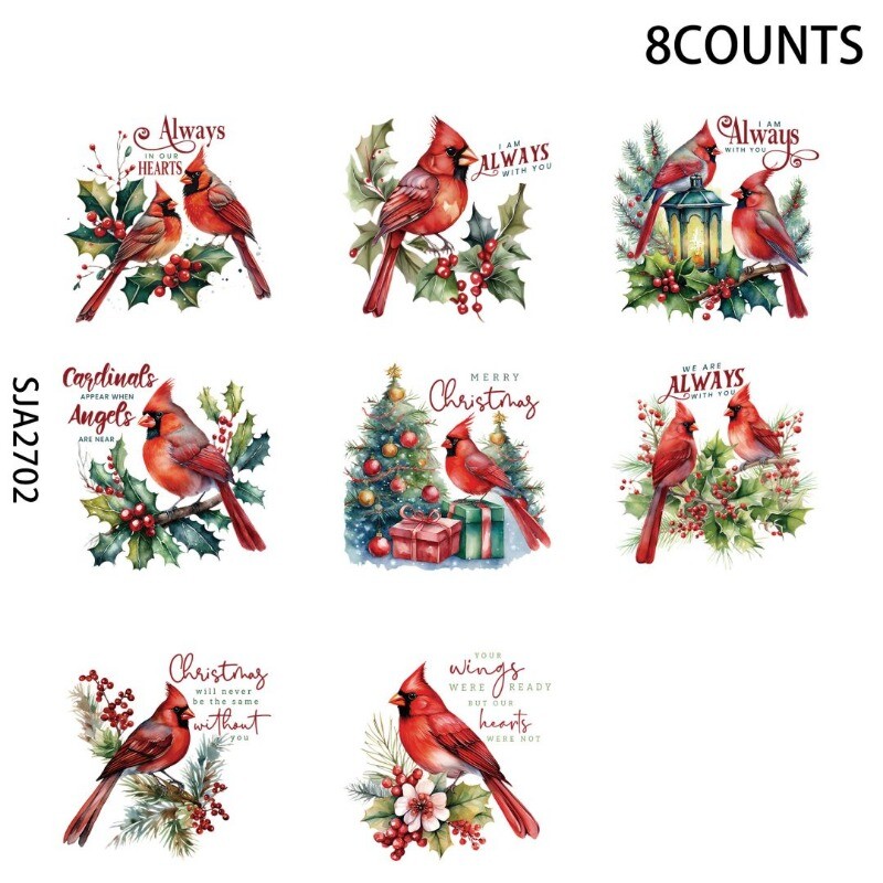 Kalėdų šunų kalambūrų sublimaciniai UV DTF lipdukai, vandeniui atsparus lipdukų paketas puodelių dekoravimui, „pasidaryk pats“ meno reikmenys, namų dekoravimas