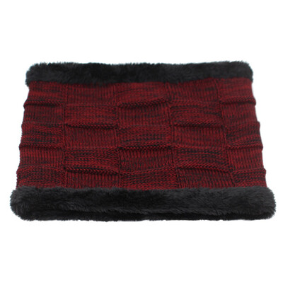 AETRUE Zimski prsten za muške marame Zimski šalovi za muškarce Žene Warp Debeli ovratnik Ovratnik Snood Šal Karirano toplo krzno Mekani muški šalovi