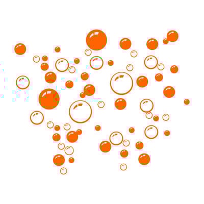 Мехурчета Кръг Подвижен тапет Баня Прозорец Стикер за стена Начало Направи си сам PVC стикери