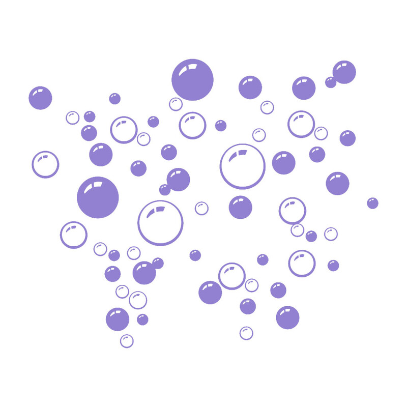 Мехурчета Кръг Подвижен тапет Баня Прозорец Стикер за стена Начало Направи си сам PVC стикери